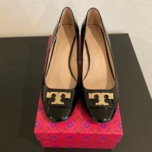 Tory Burch Gig 50MM Black Patent Leather Pump